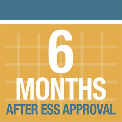 Image: You will have six months from the day you received CRMP approval to schedule and complete your EBB or ESS retrofit.