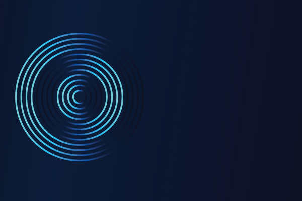 Image:  Background with bold look concentric circles featuring vector graphics of waves.