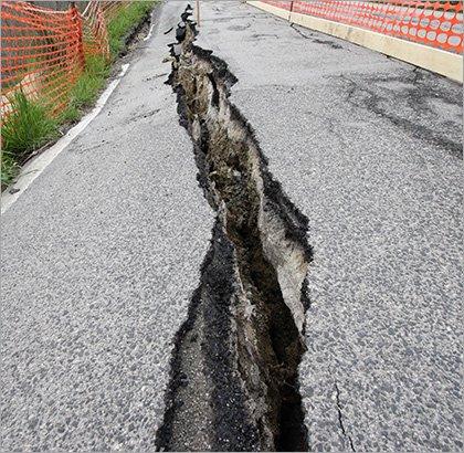 Image: Cracked road