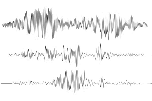 Image: Seismogram lines. Seismogram lines are the squiggly lines you see on the output of a seismograph, an instrument that measures ground vibrations caused by earthquakes, explosions, or other earth movements. These lines represent the ground motion over time.